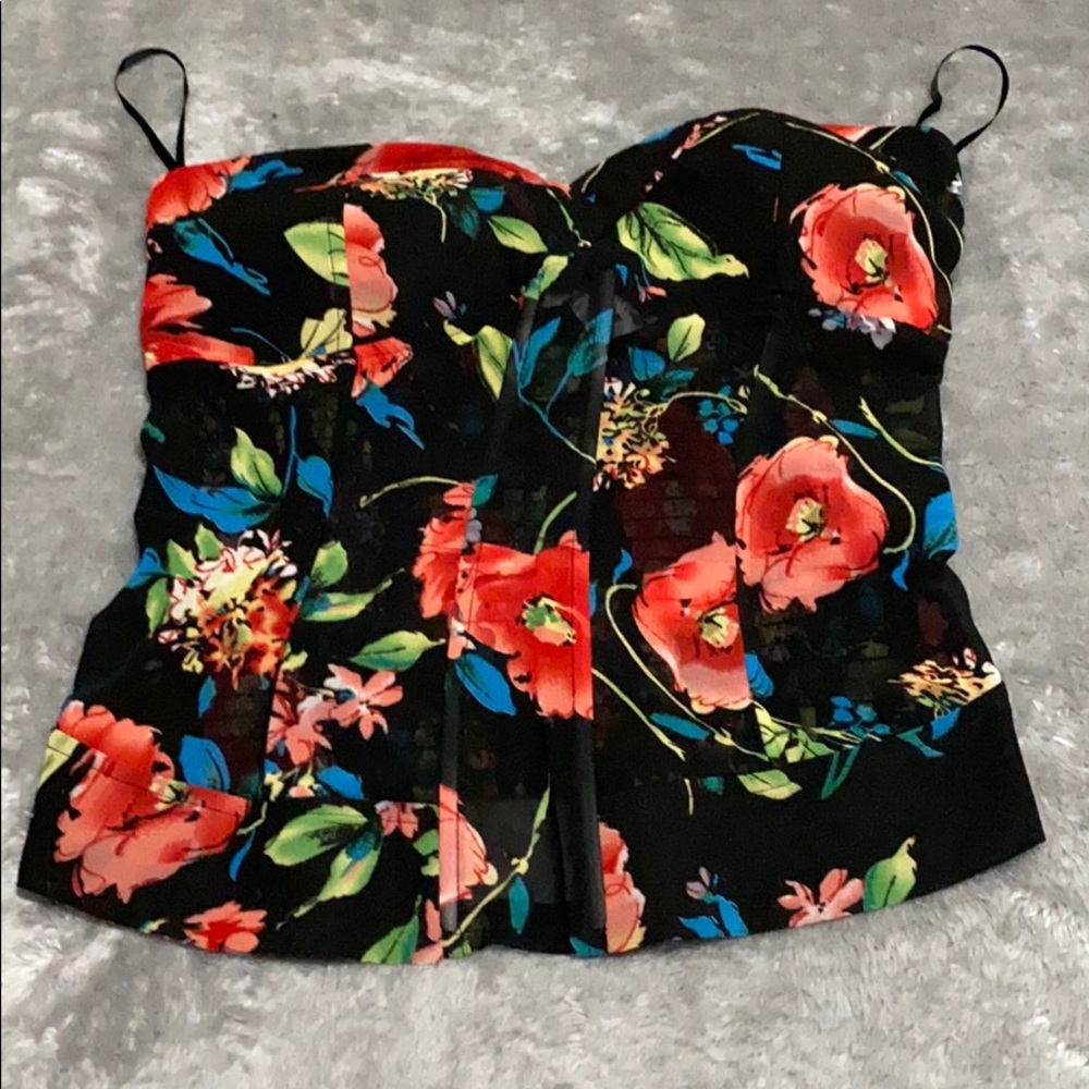 Cozy Casual Black Strapless top